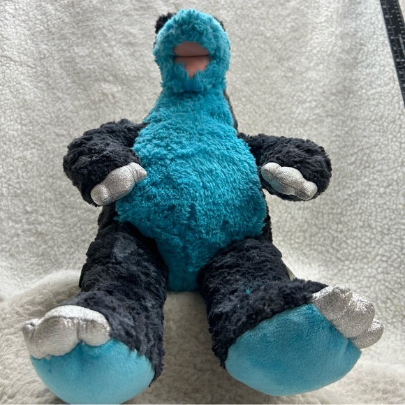 Build A Bear Workshop Dino Stegosaurus plush 18" blue teal silver - Picture 2 of 13